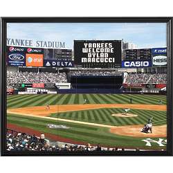 New York Yankees Personalized Scoreboard 16x20 Framed Canvas
