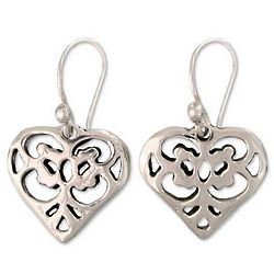 Angel Heart Sterling Silver Earrings