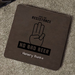 4 Personalized Join the Resistance: No Bad Beer Coasters