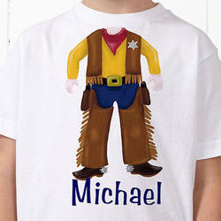 Cowboy or Baseball Player Personalized Boy's T-Shirt