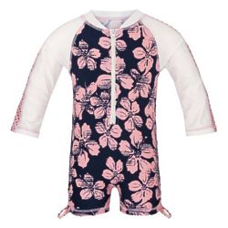 Baby's Hibiscus Long Sleeve Sunsuit