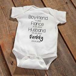 'Daddy To Be' Personalized Baby Announcement Bodysuit