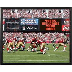 San Francisco Personalized Scoreboard 49ers 11x14 Framed Canvas