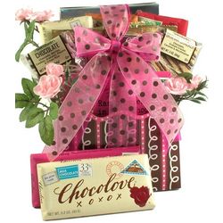 Love Letters in Chocolate Romantic Gift Basket
