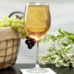 Wine A Bit Personalized Wine Glass