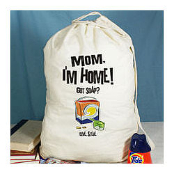 Mom, I'm Home! Personalized Laundry Bag