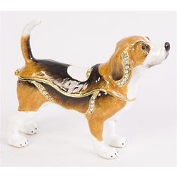 Swarovski Bejeweled Beagle Trinket Box