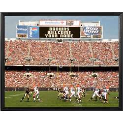 Cleveland Browns Personalized Scoreboard 11x14 Framed Canvas