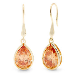 Royalty-Inspired Champagne Gold Peardrop Earrings