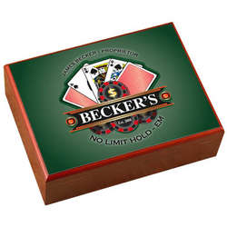 Personalized Cigar Humidor with Poker Design