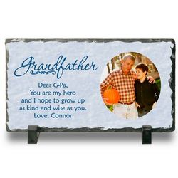 Personalized Photo Slate Plaque for Grandpa