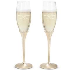 Gold Princess Champagne Toasting Flutes