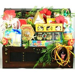 Premium Florida Themed Gift Basket in Wood Trunk