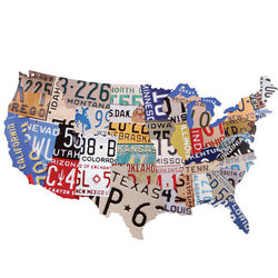 USA License Plates Plaque