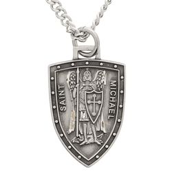 Sterling Silver St. Michael Shield Medal