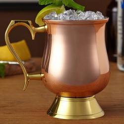 Fulton Copper Mug with Brass Handle and Base