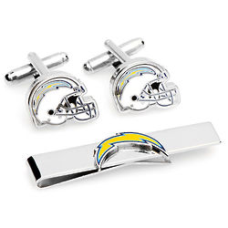 San Diego Chargers Cufflinks and Tie Bar