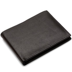 Men's Personalized Bifold Wallet with Credit Card and ID Sleeve