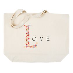 Floral Love Canvas Tote