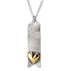 TAG! You Are Loved Brass Heart Necklace