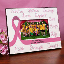 Breast Cancer Awareness Pink Ribbon Printed Frame