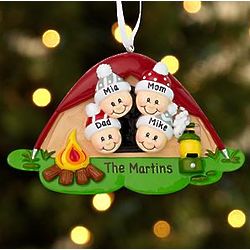 Personalized Happy Camper Family Ornament
