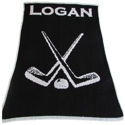 Personalized Hockey Stroller Blanket