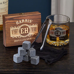 Personalized Marquee Whiskey Chilling Stones & Rocks Glass