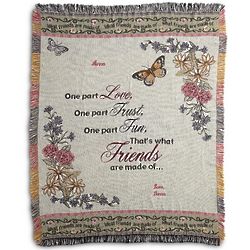 Personalized Sisters, Cousins or Friends Throw