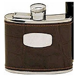 Stainless Steel & Leather Flask