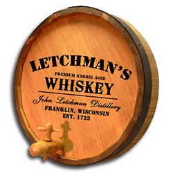 Personalized Whiskey Distillery Quarter Barrel Sign