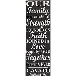 Personalized Our Family Circle Canvas