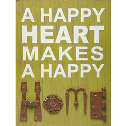 Happy Hearts Wood Plaque