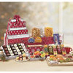 Red and Silver Snacks and Sweets Gift Tower