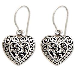 Loyal Hearts Sterling Silver Flower Earrings