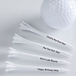 Personalized White Golf Tees