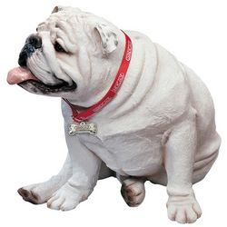 Life Size Large White Bulldog Sculpture
