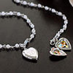 Pearl Bracelet with Heart Locket