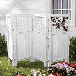 Outdoor White Privacy Screen