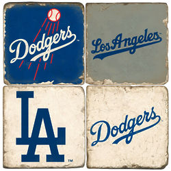 Los Angeles Dodgers Italian Marble Coasters