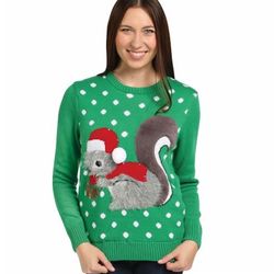 Christmas Squirrel Light-Up Sweater