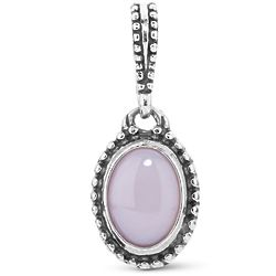 Pink Mother of Pearl Sterling Silver Charm Enhancer