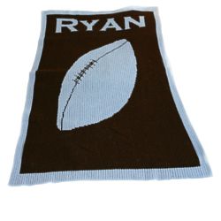 Personalized Football Baby Blanket