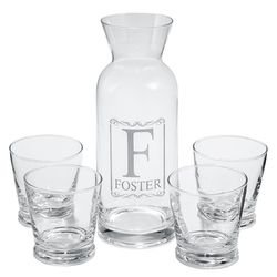 Personalized Sippin' Time Beverage Glasses and Carafe