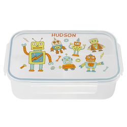Personalized Bitty Bites Robot Lunch Box