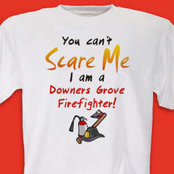 Personalized Can't Scare Me Firefighter T-shirt