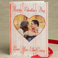 Personalized Vintage Heart Custom Photo Valentine's Day Card