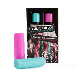 Teal and Pink Hair Chalk