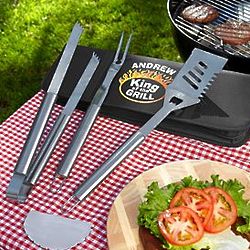 Personalized King of the Grill BBQ Tool Set