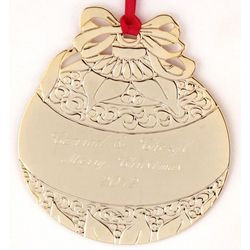 Golden Ball Personalized Christmas Tree Ornament